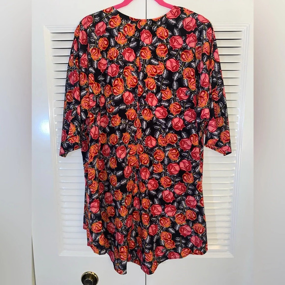 LuLaRoe Lindsay Rose Floral Kimono Coverup - Picture 5 of 5